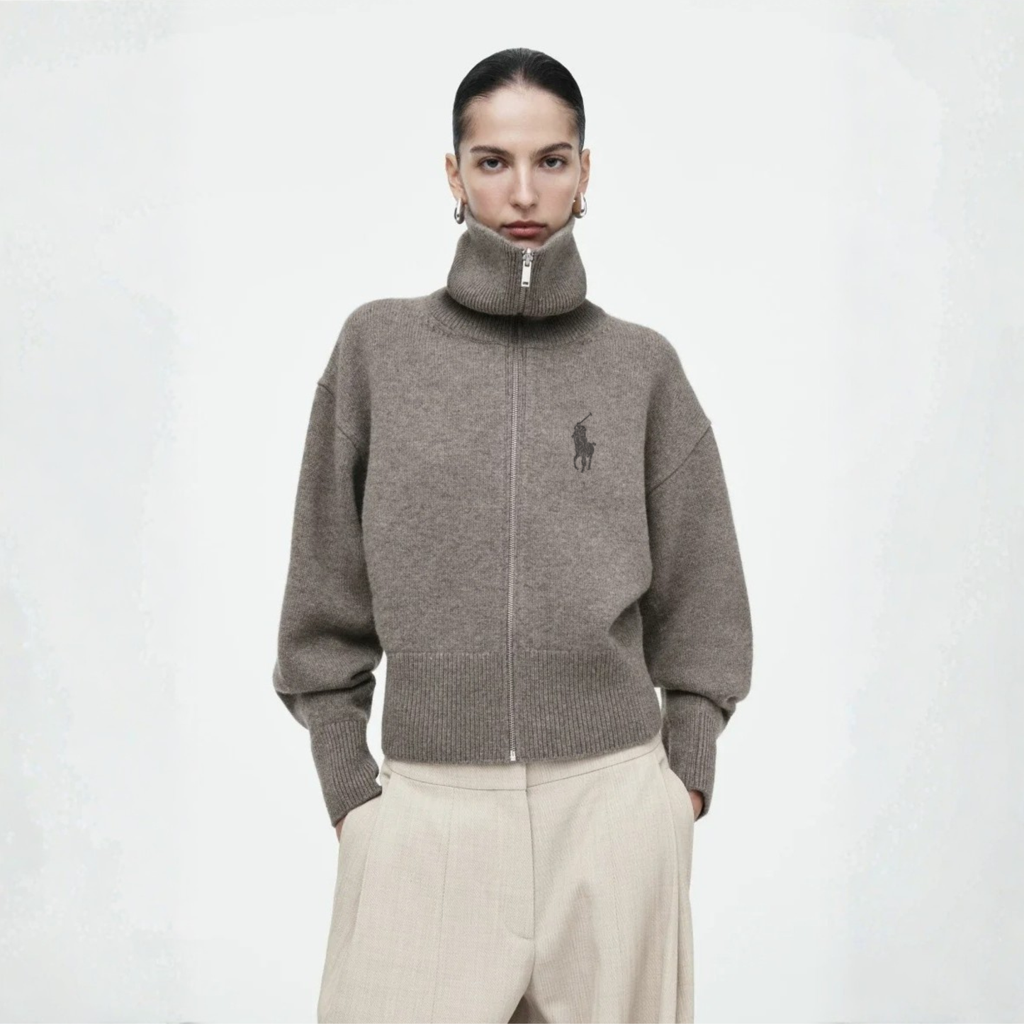 Quality PREMIUM RL - Maglione Elegante con Collo Alto