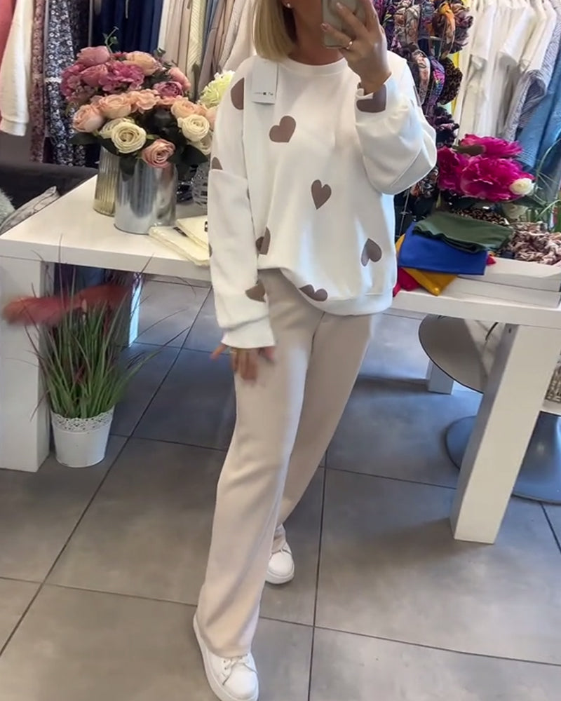 Mila – Maglione in misto cotone con cuori