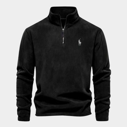 RL - Maglione da uomo con mezza cerniera