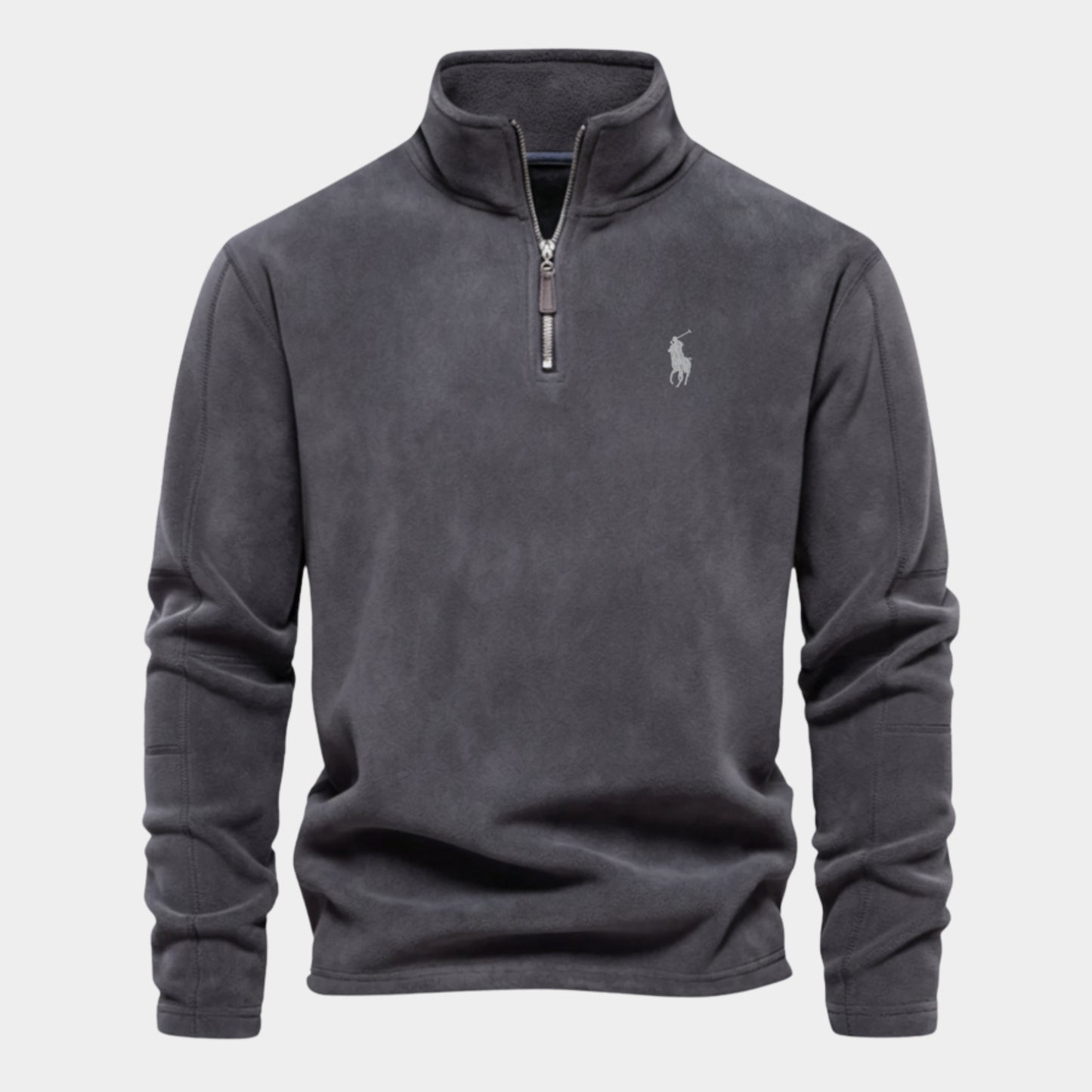 RL - Maglione da uomo con mezza cerniera