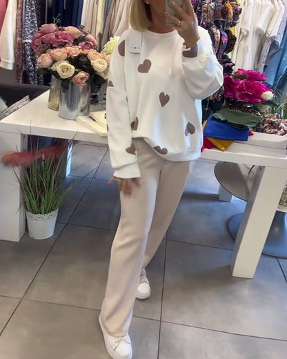 Mila – Maglione in misto cotone con cuori