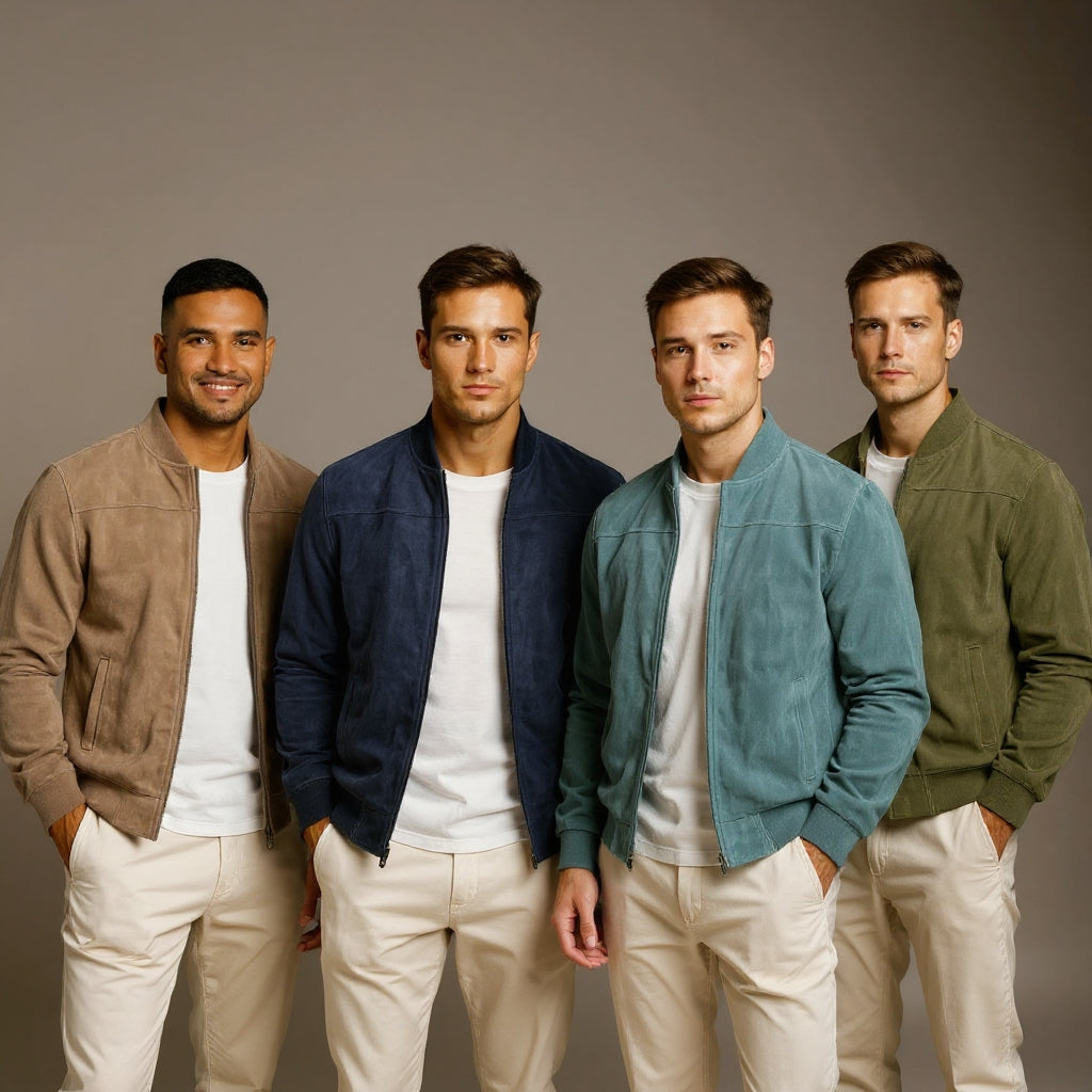 ROSSI ROMA | GIACCA BOMBER IN CAMOSCIO UOMO