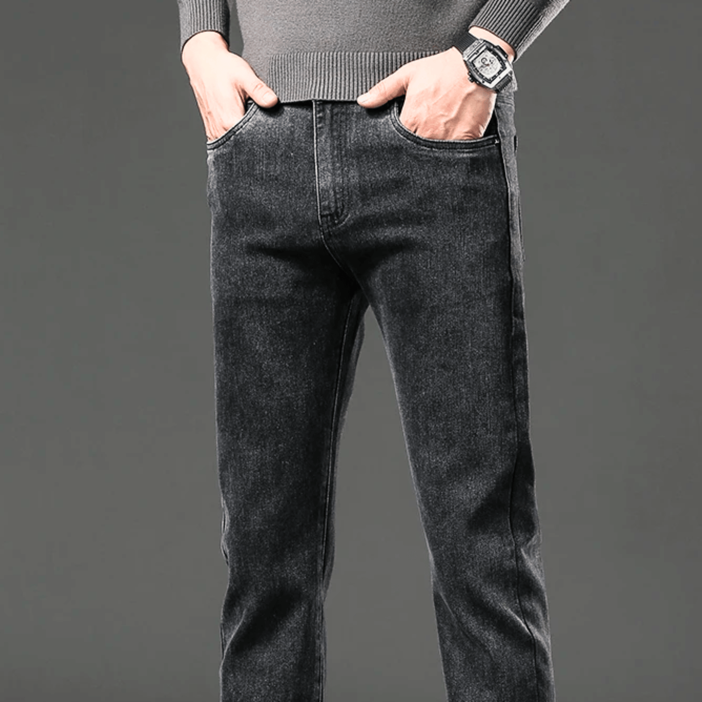 ROSSI ROMA | PANTALONI IN DENIM TERMICO